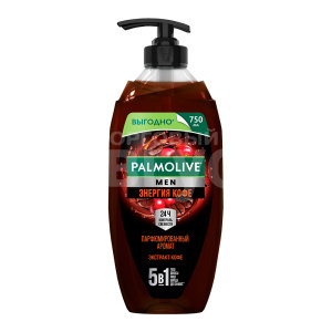Гель для душа Palmolive Men 5в1 Энергия кофе, с дозатором, мужской, 750 мл