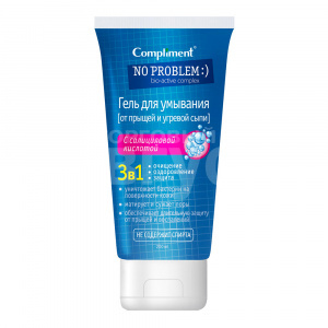 Гель для умывания Compliment No problem 3 в 1 с салициловой кислотой, 200 мл