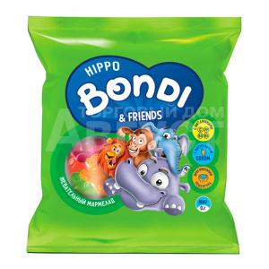 Мармелад жевательный Hippo bondi & friends с соком ягод и фруктов, 30 г