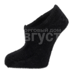 Носки-следки женские Oemen CR-5 махровые, однотонные, размер 23-25, черный