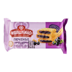 Печенье Ивашкино черная смородина и лен, 180 г