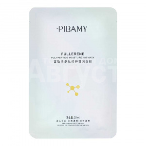 Маска для лица Pibamy PBM34,тканевая,восстанавливающая,успокаивающая с фуллереновым пептидом, 25 мл