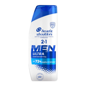 Шампунь Head & Shoulders Men ultra комплексный уход 2в1, против перхоти, мужской, 360 мл