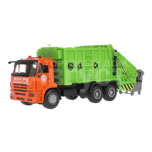 Машина 2210A0064-2 Технопарк Мусоровоз, инерционная, подвижные детали, 13,5 см, пластик