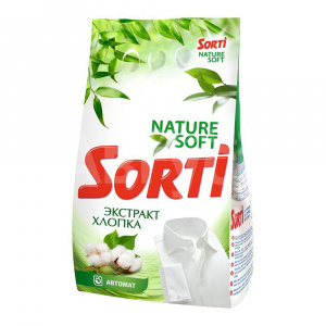 Стиральный порошок Sorti ECO Life Экстракт хлопка, автомат,для белого/светлого белья, 2,4 кг
