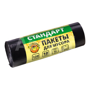 Пакеты для мусора Ладушки стандарт 120л 10шт