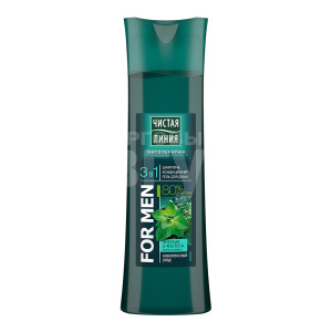 Шампунь Чистая линия FOR MEN 3 в 1 энергия и чистота, мужской, 400 мл