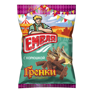 Гренки Емеля со вкусом корюшки копченой, 60 г