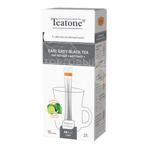Чай черный Teatone черный с ароматом бергамота, 1 пакетик, 1,8 г