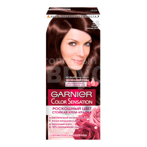 Краска для волос Garnier Color Sensation Роскошный цвет тон 4.12, холодный алмазный шатен