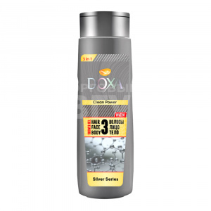 Гель для душа DOXA FOR MEN 3 в 1, Серебристая серия, мужской, 400 мл