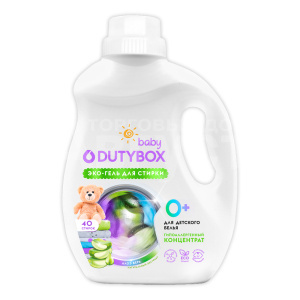 Эко-гель для стирки Dutybox детского белья, концентрат, Алоэ вера, 40 стирок, 1 л