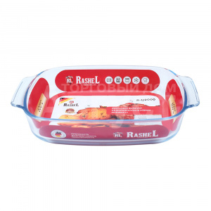 Форма для запекания Rashel R-1/2000 прямоугольная с ручками, 30,5*20*6 см, стекло жаропрочное, 2 л