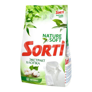 Стиральный порошок Sorti ECO Life Экстракт хлопка, автомат,для белого/светлого белья, 2,4 кг