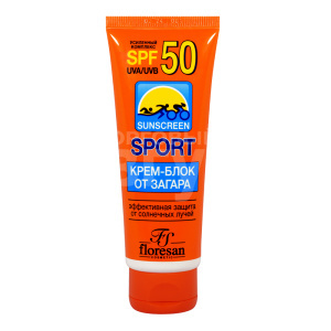 Крем для загара Floresan Солнцезащитный Spf 50, при интенсивных занятиях спортом, 60 мл