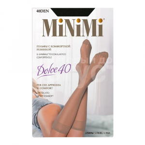 Гольфы капроновые Minimi Mini Dolce 40 den, Nero, 2 пары