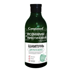 Шампунь для волос Compliment Розмарин + Никотиновая кислота для роста волос, 400 мл