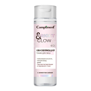 Тоник для лица Compliment BRIGHT & GLOW Обновляющий с эффектом сияния, 200 мл