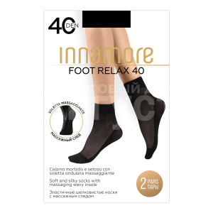 Носки капроновые Innamore Foot Relax 40 ден, nero (черный), 2 пары