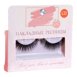 Ресницы накладные Queen fair Нежность во взгляде, без клея, черный, 13 мм