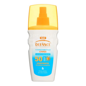 Спрей для загара Defance SPF50+ Гиалуроновая кислота и коллаген, 160 мл