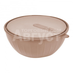 Салатник Sugar&Spice SE186811005 Vanilla, с крышкой, пластик, латте, 5 л