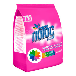 Стиральный порошок Lotos-Волга Color, бесфосфатный, автомат, 2,4 кг