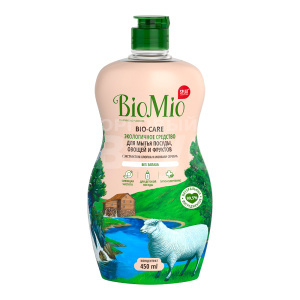 Средство для мытья посуды Bio Mio экологичное без запаха, 450 мл
