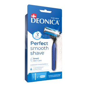 Станок для бритья Deonica For Men 3 лезвия, мужской, 1 шт