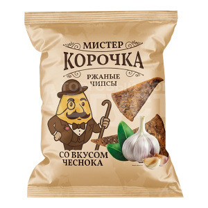 Чипсы MultiChips Мистер Корочка, ржаные, со вкусом чеснока, 70 г