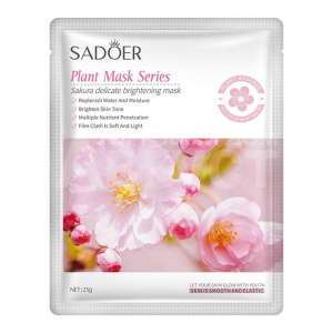 Маска для лица Sadoer тканевая, питательная, Сакура, 25 г