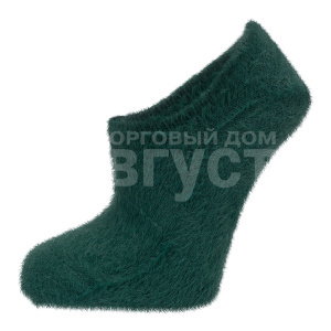 Носки-следки женские Oemen CR-5 махровые, однотонные, размер 23-25, изумрудный