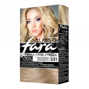 Краска для волос Fara тон 531, платиновый блондин