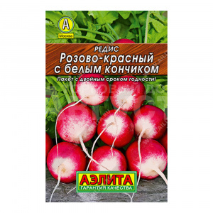 Семена АЭЛИТА Редис Розово-красный с б/к, цп Лидер, 2 г