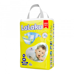 Подгузники LALAKU 7-18кг, размер 4, 68 шт