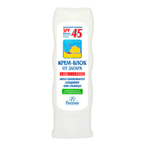 Крем для загара Флоресан Водостойкий SPF45, 125 мл