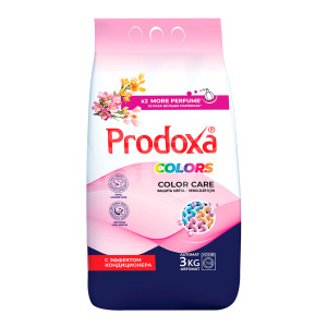 Порошок стиральный PRODOXA автомат, для стирки цветного белья, 3 кг