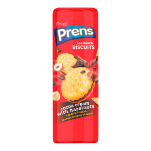 Печенье-сэндвич Prens, с кремом, какао и фундуком, 500 г