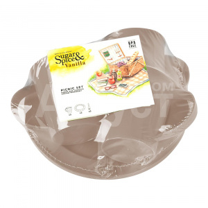 Набор для пикника Sugar&Spice SE181112005 Vanilla, на 3 персоны, 9 предметов, латте