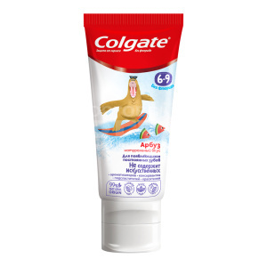 Зубная паста Colgate детская Арбуз, без фторида, 6-9 лет, 60 мл