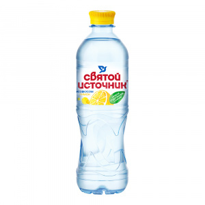 Вода негазированная Святой источник Лимон, пластиковая бутылка, 0,5 л