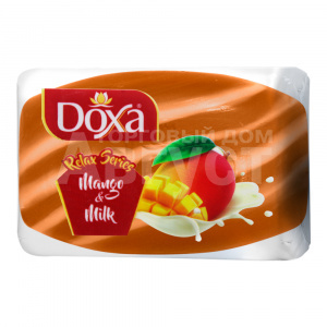 Мыло туалетное DOXA RELAX Манго-молоко, глицериновое, двухцветное, 80 г