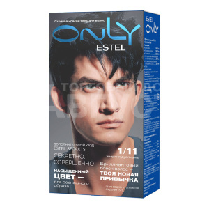Стойкая краска-гель для волос Estel Only тон 1/11, иссиня-черный