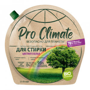 Гель для стирки Pro Climate Гипоаллергенный цветного белья, дой-пак, 1,3 л