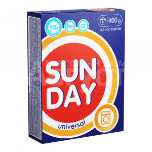 Стиральный порошок Sunday Universal для белого белья, автомат, 400 кг