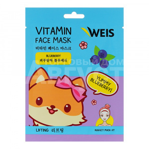 Маска для лица Weis Kawaii лифтинг-эффект с экстрактом голубики, 23 г