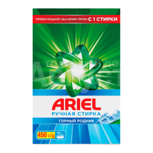 Стиральный порошок Ariel Горный родник, для ручной стирки, 450 г