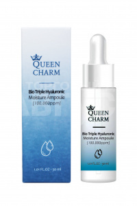 Сыворотка для лица Queen Charm Ампульная, увлажняющая с биокомплексом гиалуроновой кислоты 10%, 30 мл