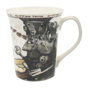 Кружка для чая и кофе Coffee time Кофейный аппарат 320мл, керамика