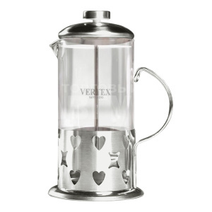Чайник-пресс Vertex 8102-VS French Press, стеклянная колба, нержавеющий, 600 мл